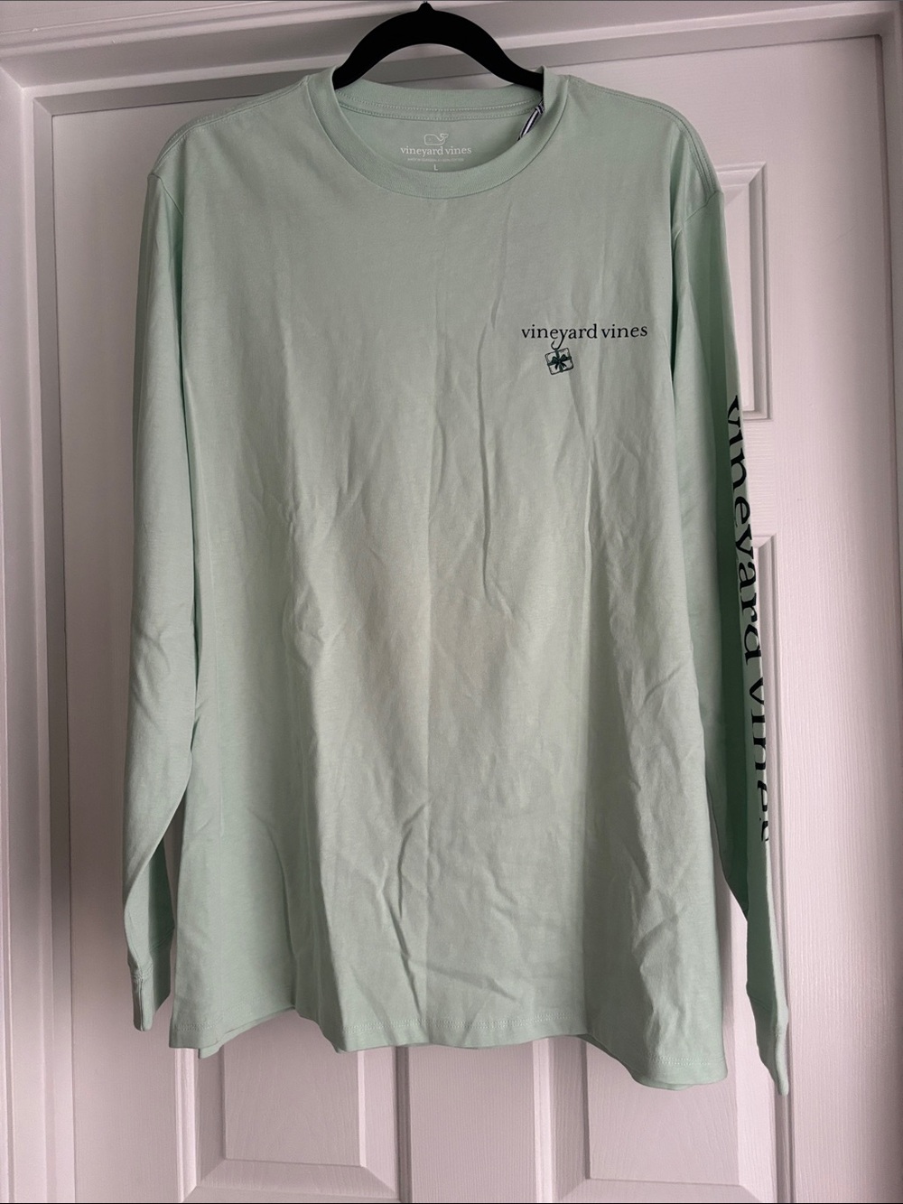 Vineyard Vines Long Sleeve Tee in Mint Green